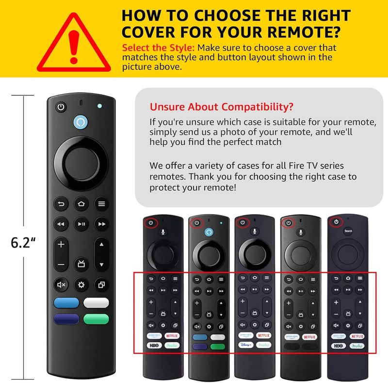 OneBom (2Pcs) Silicone Remote Cover Glow in The Dark with Black Lanyard, Lightweight Anti-Slip Shockproof Remote Case(Glow Green&Brown) - Image 3